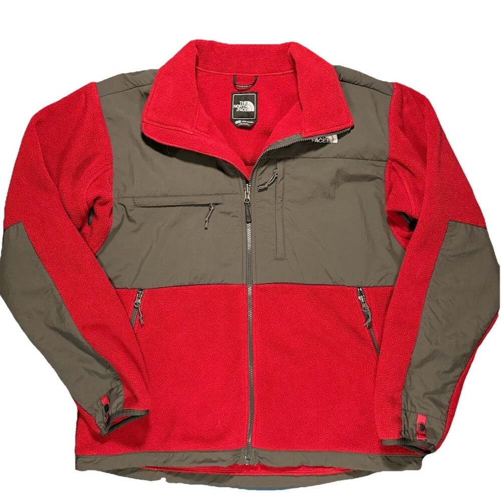 The North Face Denali Full Zip Heavy Fleece Jacket Red Retro Men’s Size Large